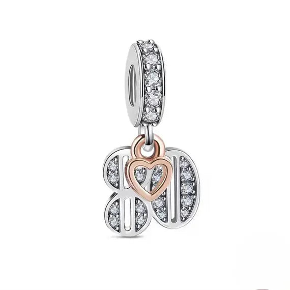 Charm de Numeros con Corazon