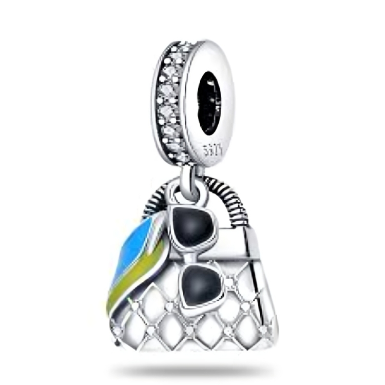 Charm Bolsa Plateada con Lentes