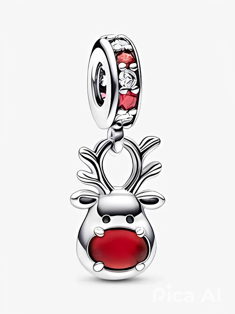 Charm Colgante Reno Navideño