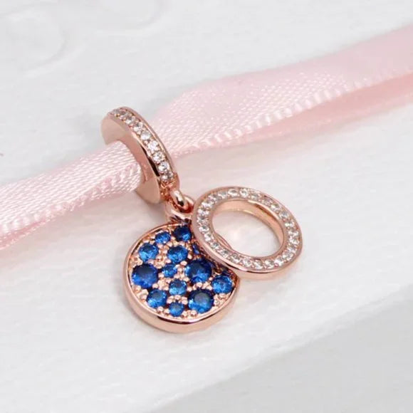 Charm Discos Destellos Azules