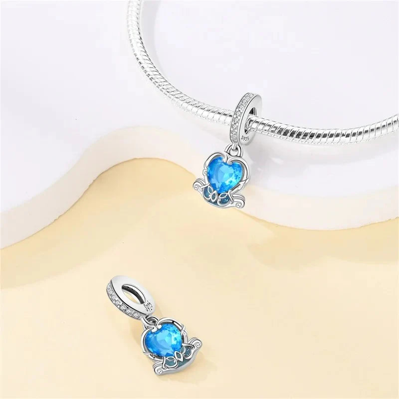 Charm Corazon Azul de Princesa