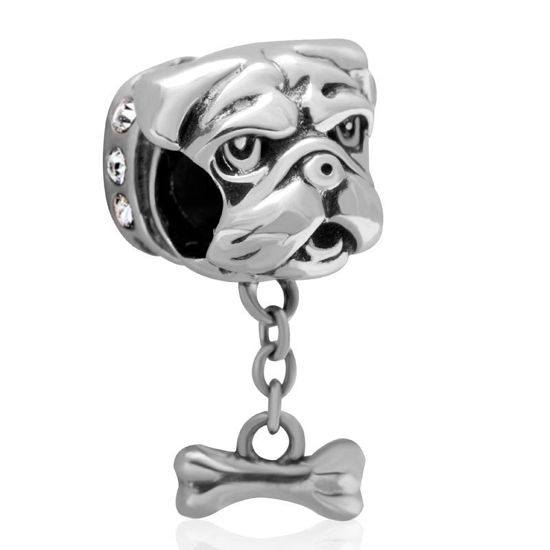 Charm Cabeza de Perrito y Hueso