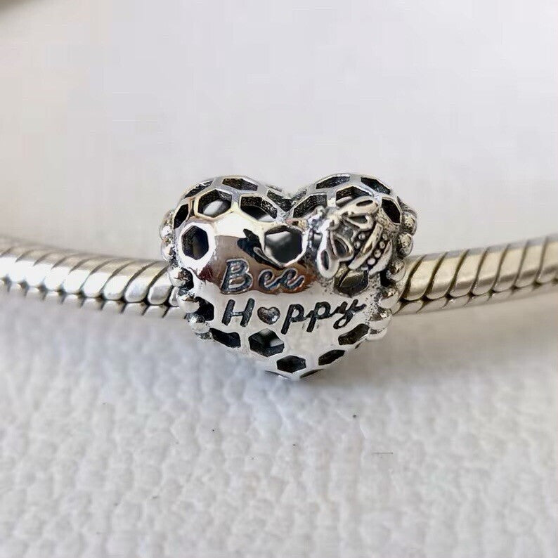 Charm Corazon "Bee Happy"