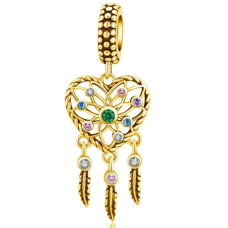 Charm Atrapasueños Corazon Encantado Dorado