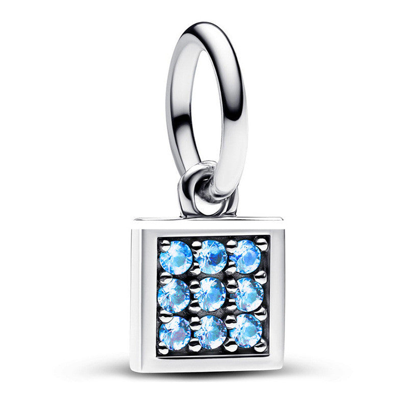 Charm Cuadrado Colgantes de Gemas