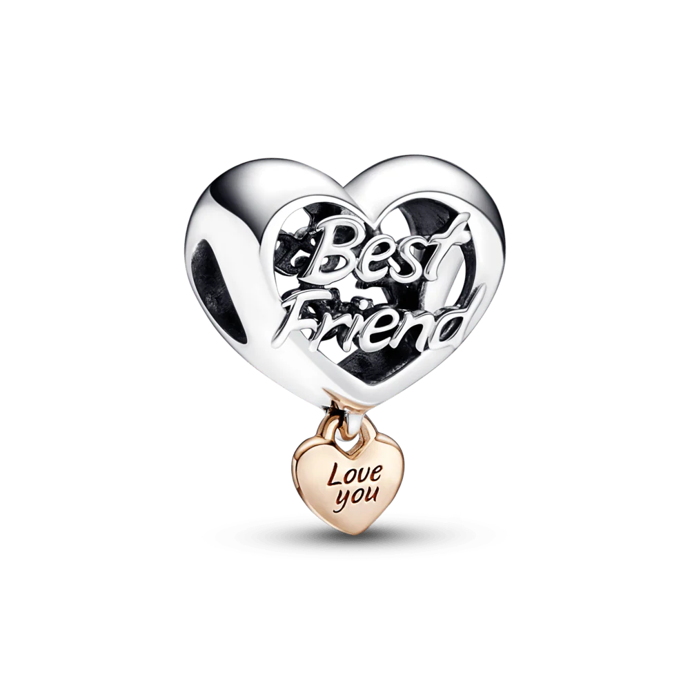 Charm Corazon Best Friend Plateado
