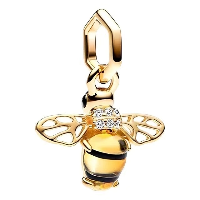 Charm Abeja Dorada Brillante