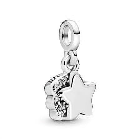 Charm Estrella Fugaz Plateada