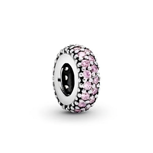 Charm Abalorio Cristales Rosas