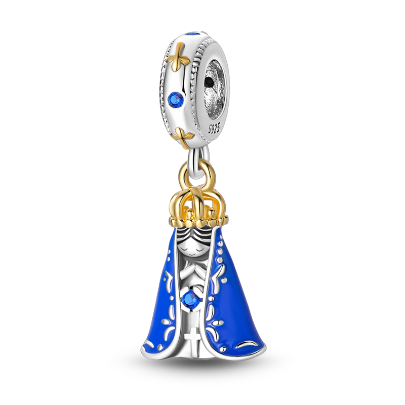Charm Virgen Maria azul