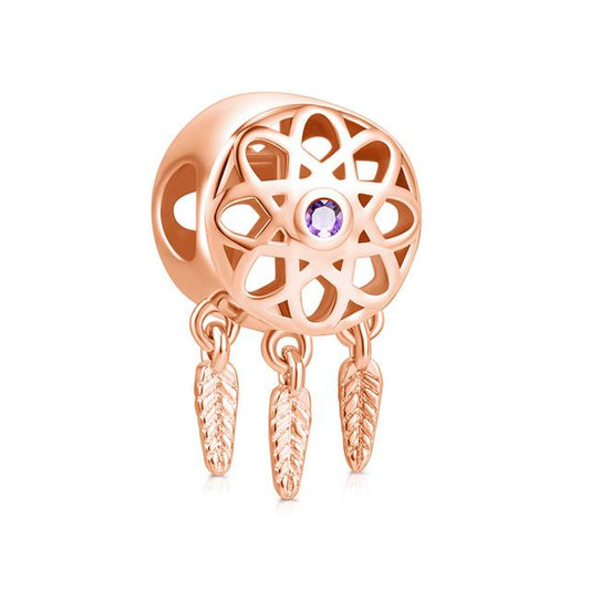 Charm Atrapasue√±os √Åtomo Rosa Oro