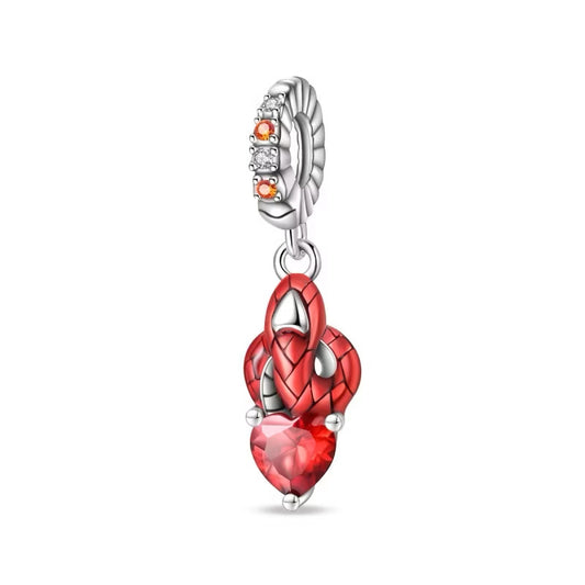 Charm Serpiente Roja con Coraz√≥n