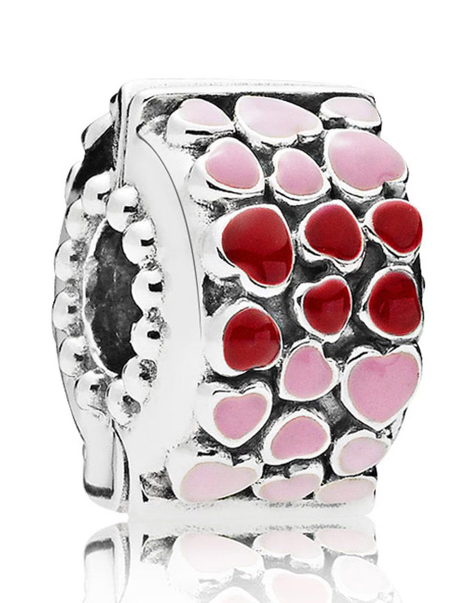 Clip de Seguridad con Corazones Rojas y Rosas