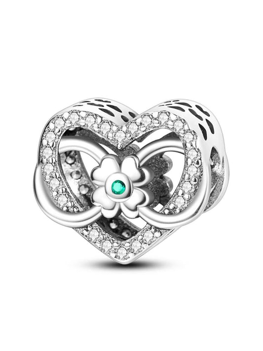 Charm Coraz√≥n Infinito Esmeralda
