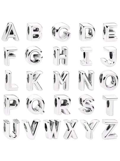 Letras del Alfabeto Plateadas