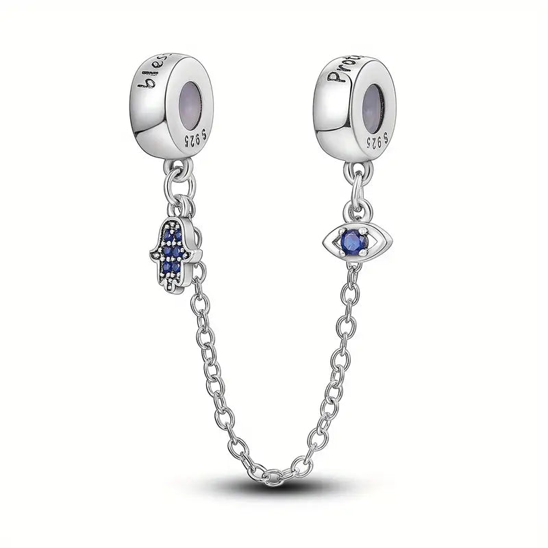 Cadena de Seguridad Ojo Turco y Mano Hamsa