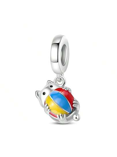 Charm Gato con Pelota de Colores