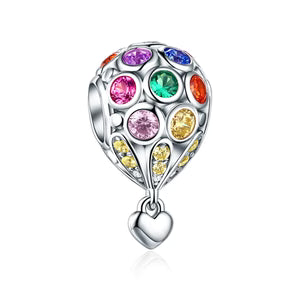 Charm Corazon con Globo Colorido