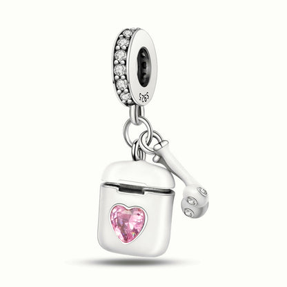 Charm Caja de Auriculares Coraz√≥n Rosa
