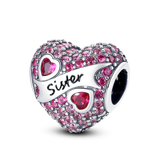 Charm Coraz√≥n ‚ÄúSister‚Äù con Gemas