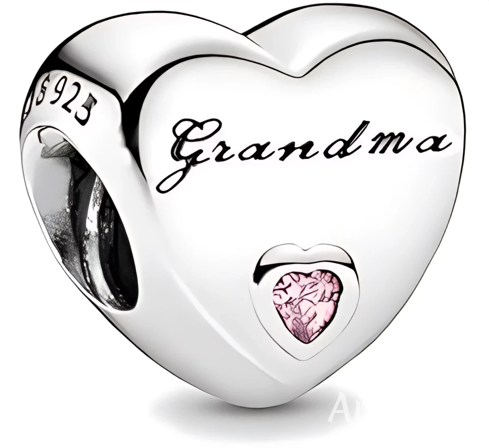 Charm Corazon Plateado "Abuela"