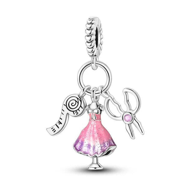 Charm Vestido Rosa "Diseñadora de Modas"