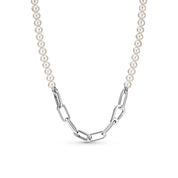 Collar con Perlas y Eslabones