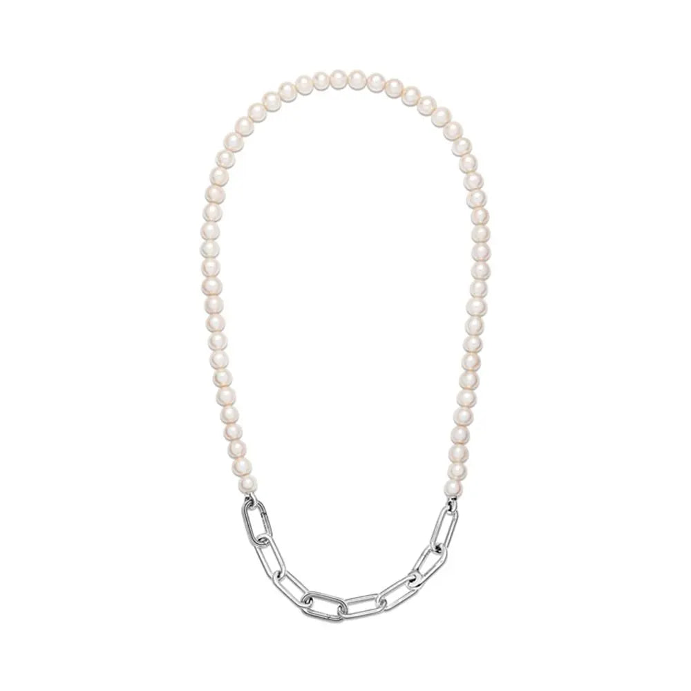 Collar con Perlas y Eslabones