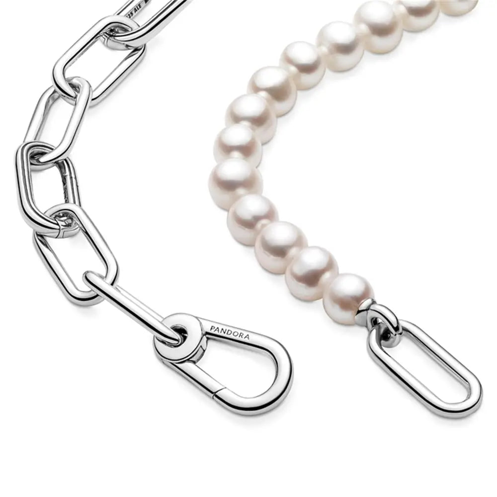 Collar con Perlas y Eslabones