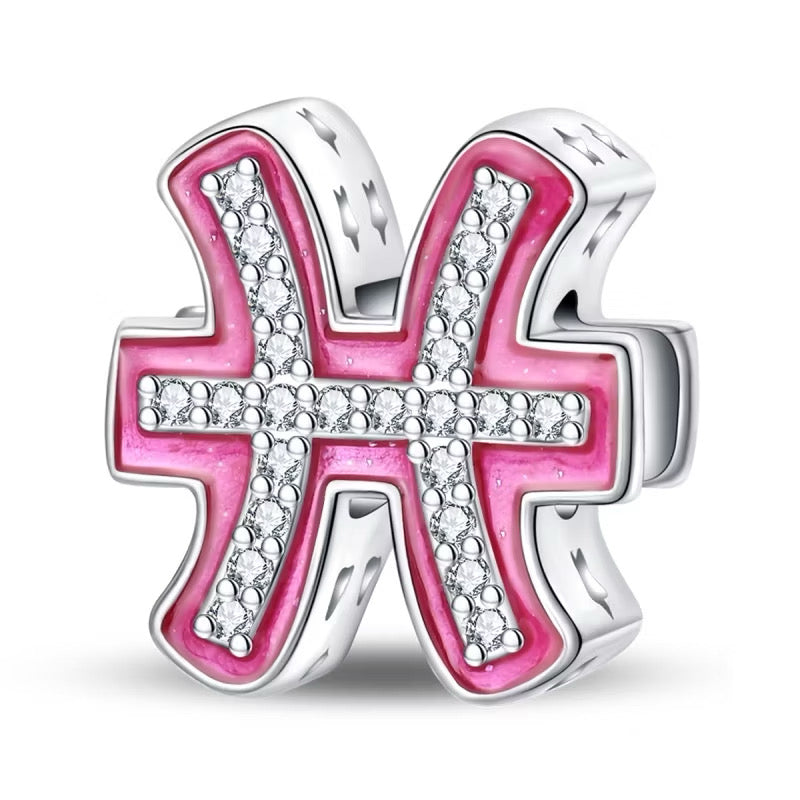 Charm Hor√≥scopo Rosa Diamantado