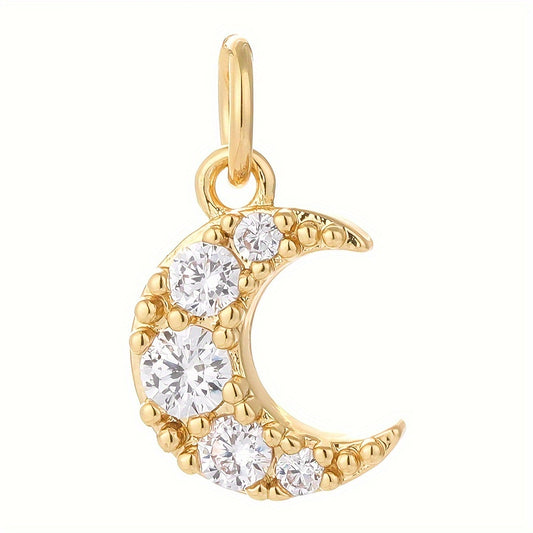 Charm Luna con Diamantes Dorada