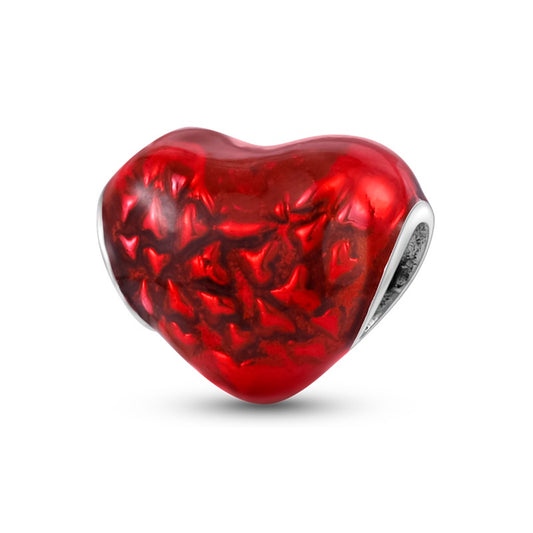 Charm Coraz√≥n Rojo Brillante