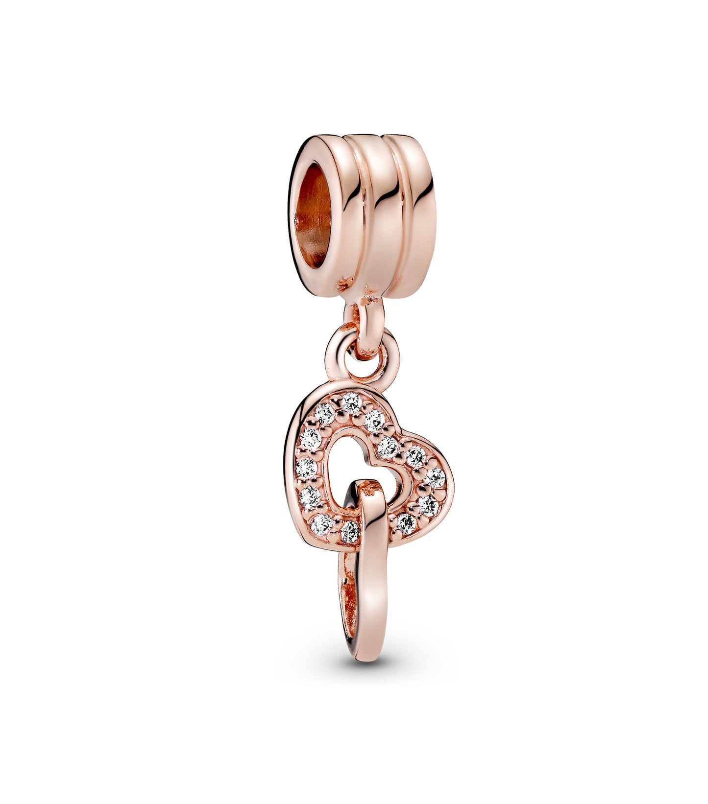 Charm Colgante Corazones Oro Rosas