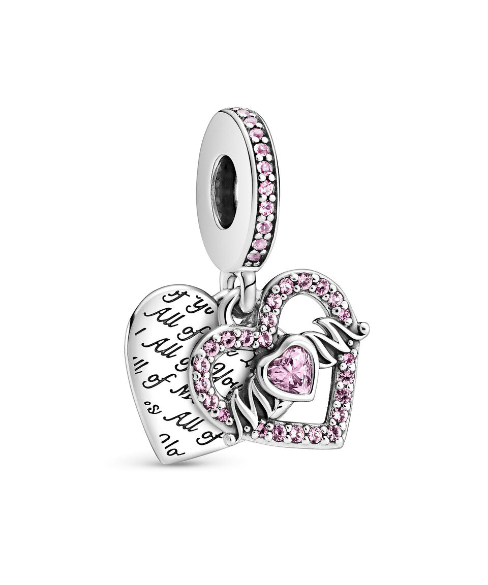 Charm Mom Colgante con Corazón Rosa