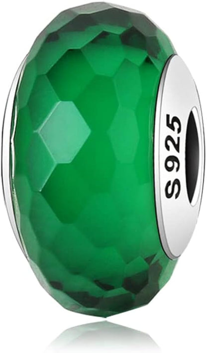 Charm Abalorio Verde Cristal