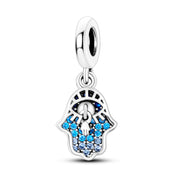 Charm Hamsa Azul Diamantado