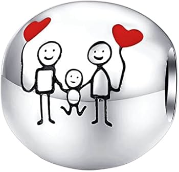 Charm Familia con Globos de Corazones