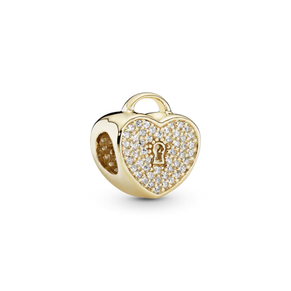 Charm Candado de Amor Con Diamantes