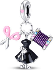 Charm Kit para Costura con Vestido Negro