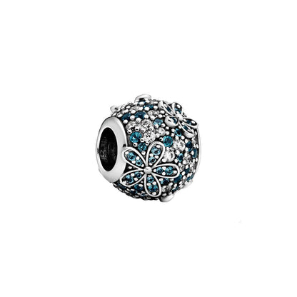 Charm Abalorio Flores Azules