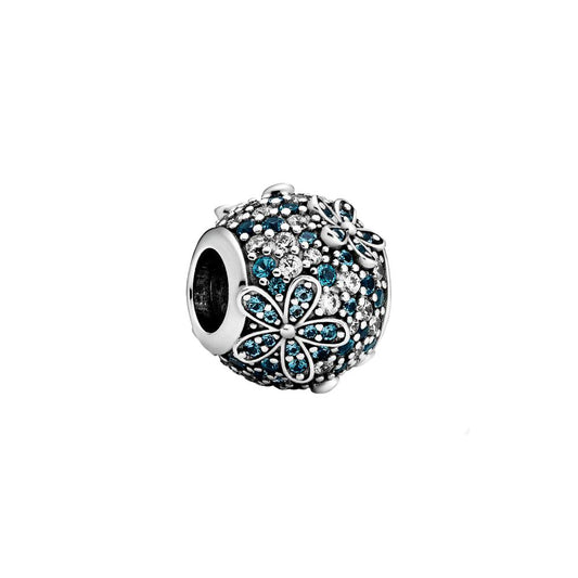 Charm Abalorio Flores Azules