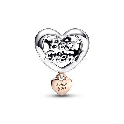 Charm Corazon Best Friend Plateado