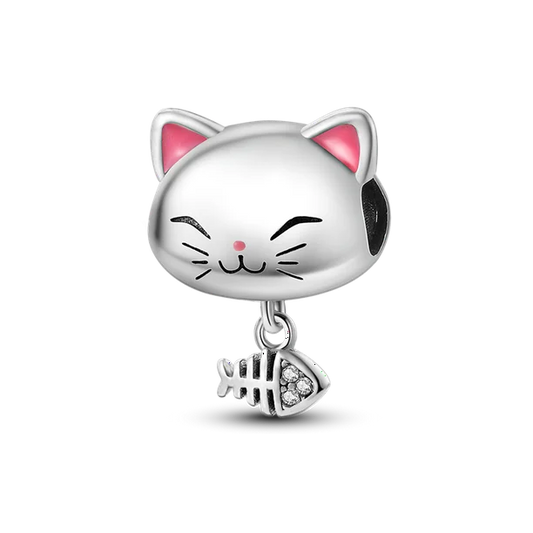 Charm Gato Feliz con su Pescadito