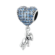 Charm Osito y Globo de Corazón