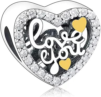 Charm Corazon de Diamantes "Love You"