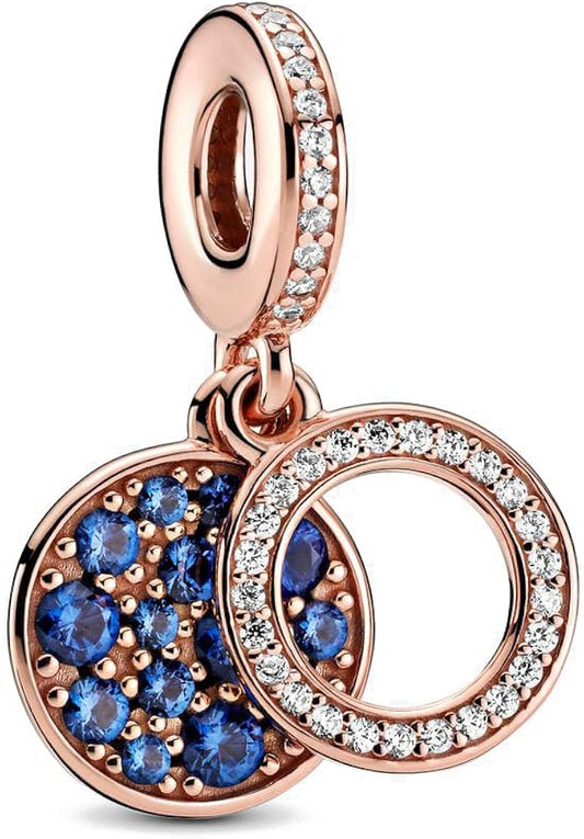 Charm Discos Destellos Azules