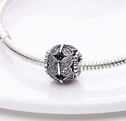 Charm Esfera de Mariposas Diamantadas