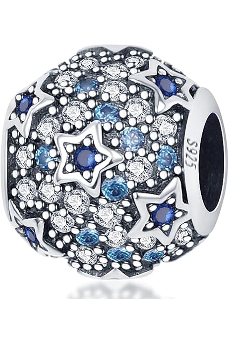 Charm Abalorio Estrellas y Gemas Azules