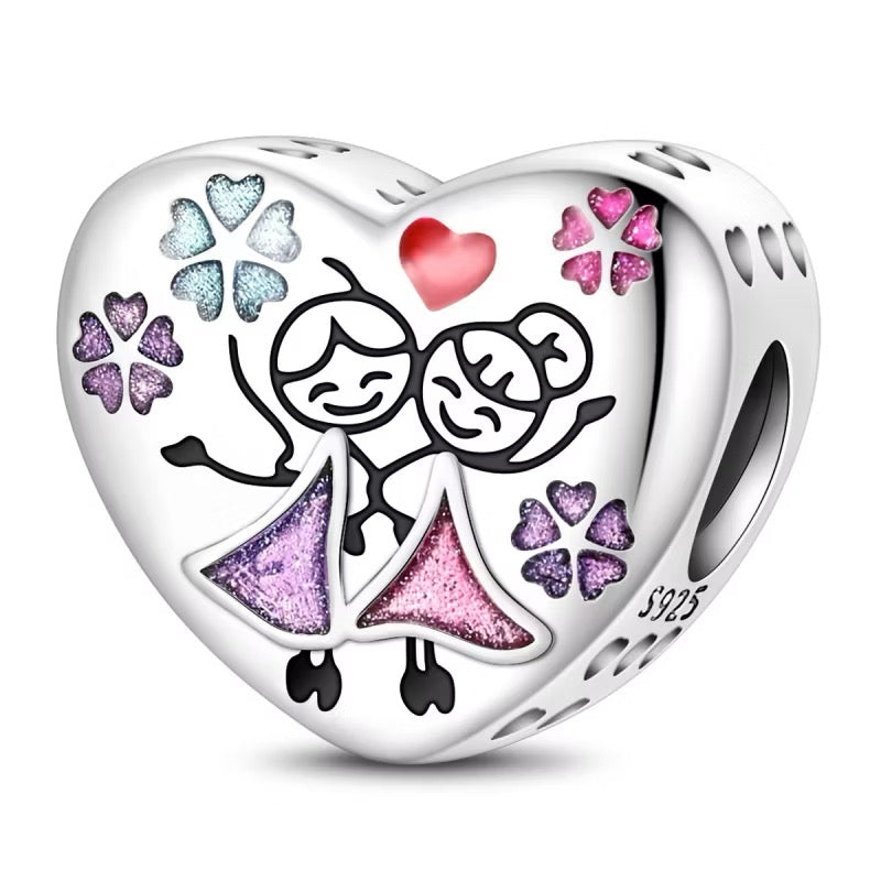 Charm Coraz√≥n de Mejores Amigas