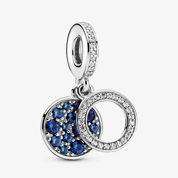 Charm Gemas Azules y Diamantes